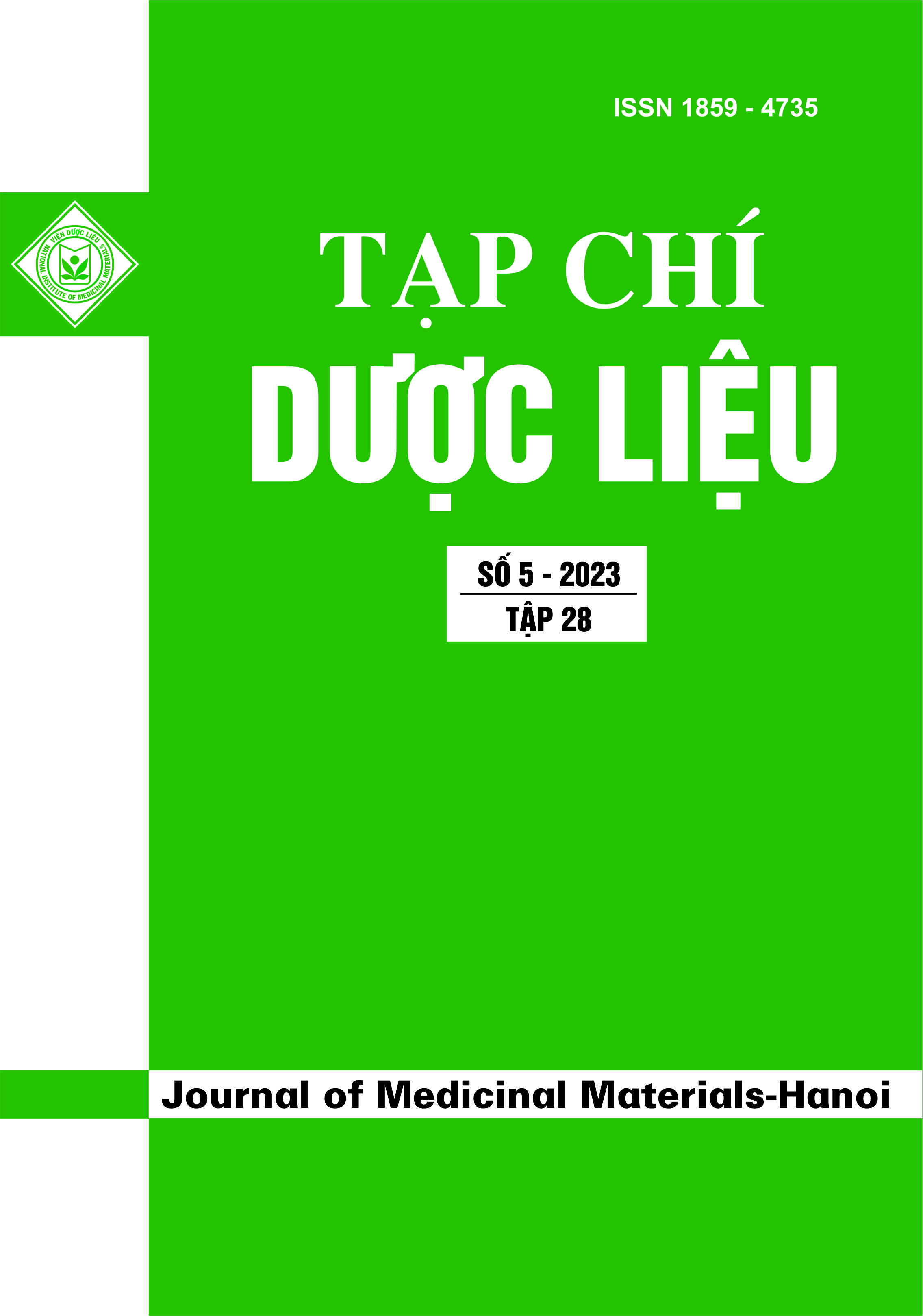 					Xem Tạp chí Dược liệu, Tập 5, Số 28/2023
				