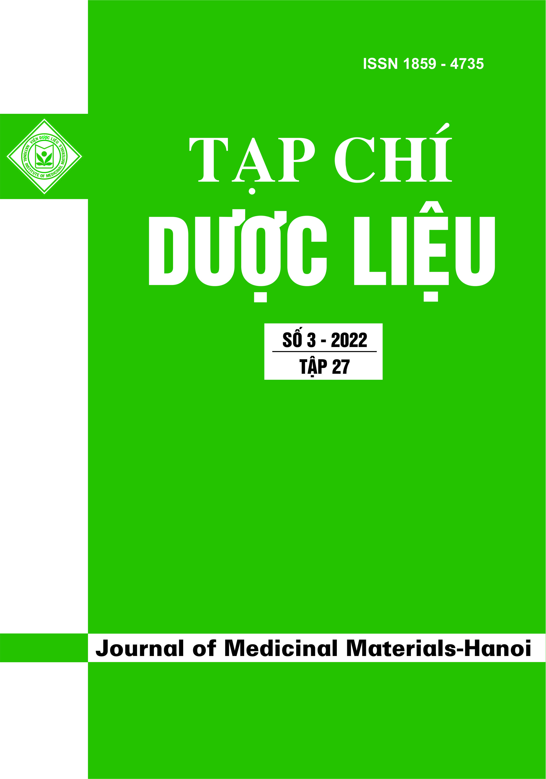 					Xem Tạp chí Dược liệu, Tập 27, Số 3/2022
				