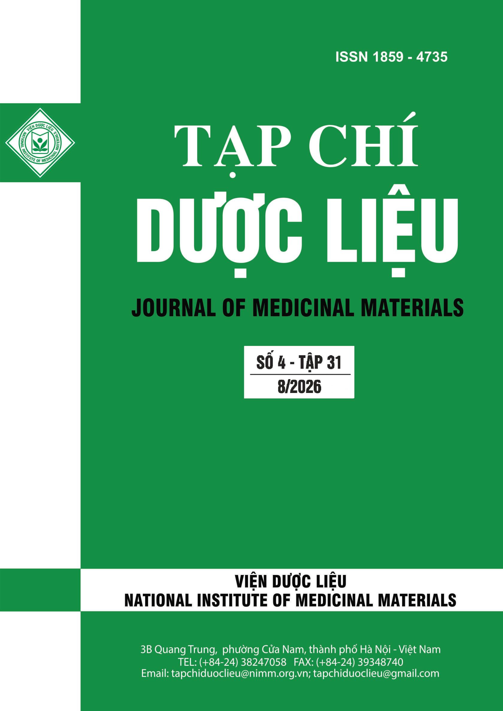 					Xem Tạp chí Dược liệu, Tập 31, Số 4/2026
				